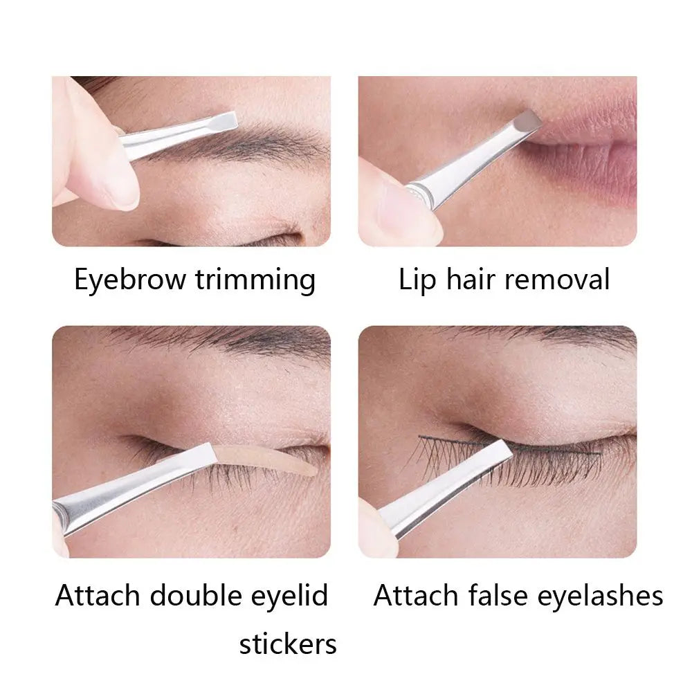Slanted Stainless Steel Eyebrow Tweezer – Precision Hair Removal