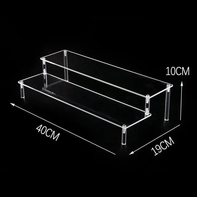 Black Acrylic Display Stand Riser 1–5 Tier Organizer Rack