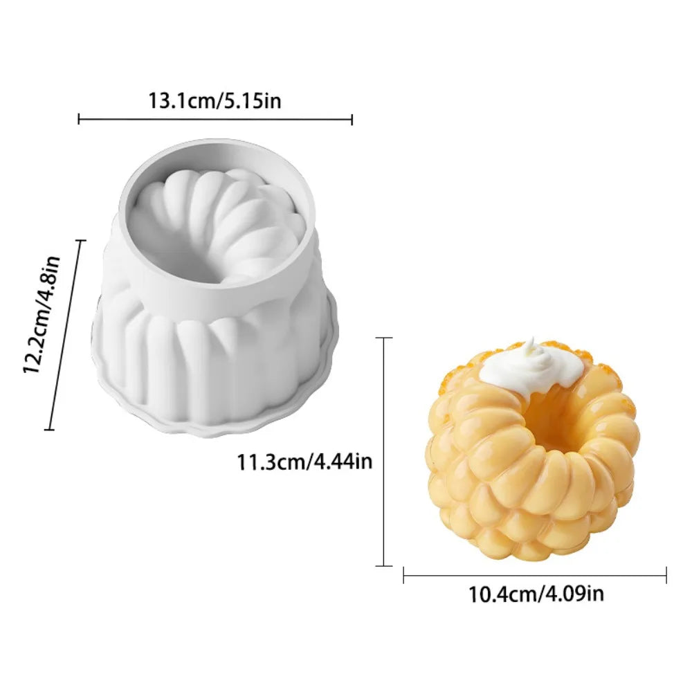 Silicone Mousse Cake Mold Set – 1/6/12/24-Cell Bundt Baking