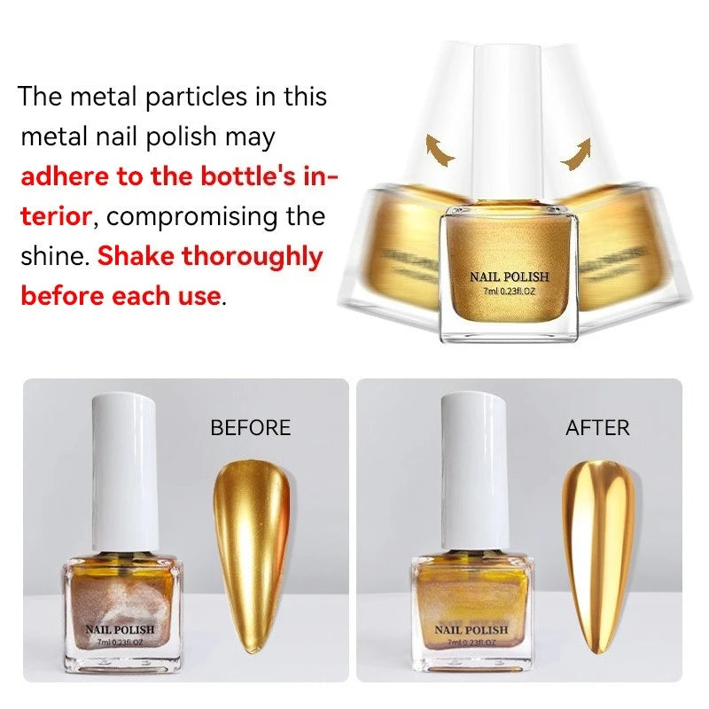 LILYCUTE Glitter Nail Polish 7ml – Pearl Effect, 6 Colors