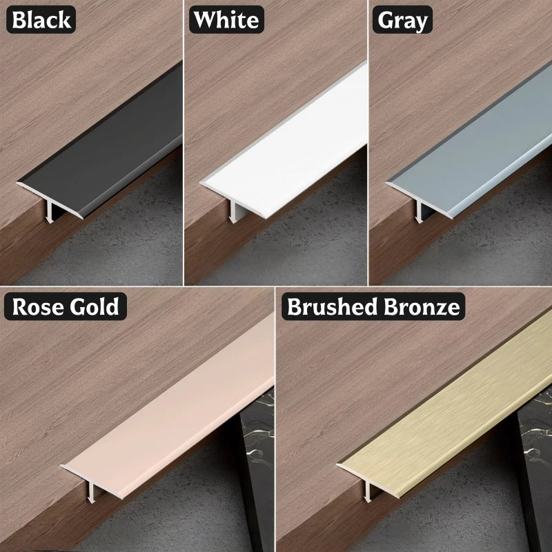 T-Shape Aluminum Floor Transition Strip | Tile Gap Edge Profile