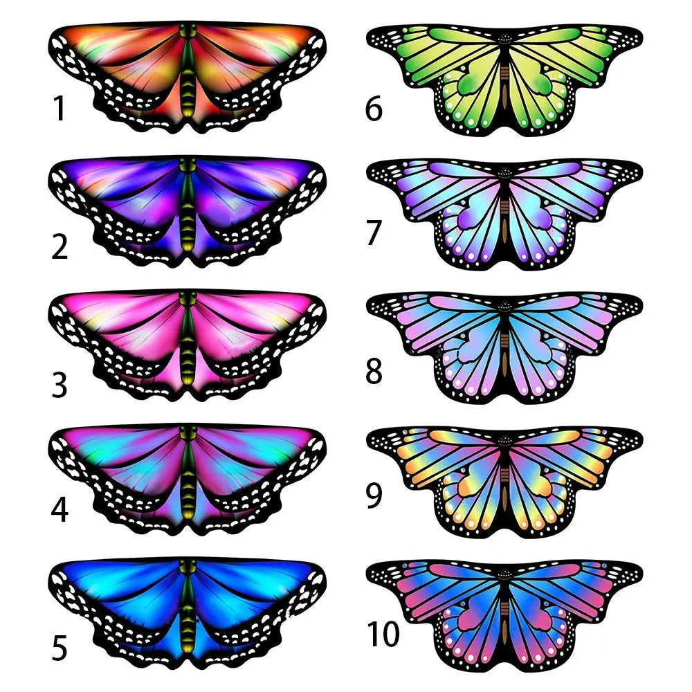 Kids Butterfly Wings Cape – Chiffon Costume Shawl for Parties