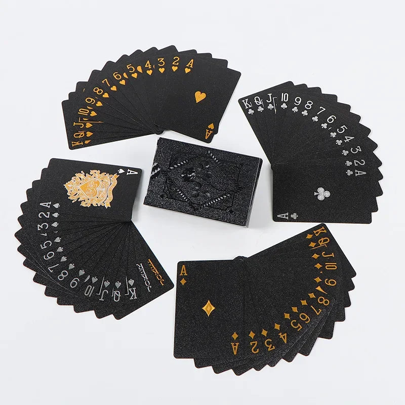 Black Gold Waterproof Poker Playing Cards – Fantasy Magic Deck