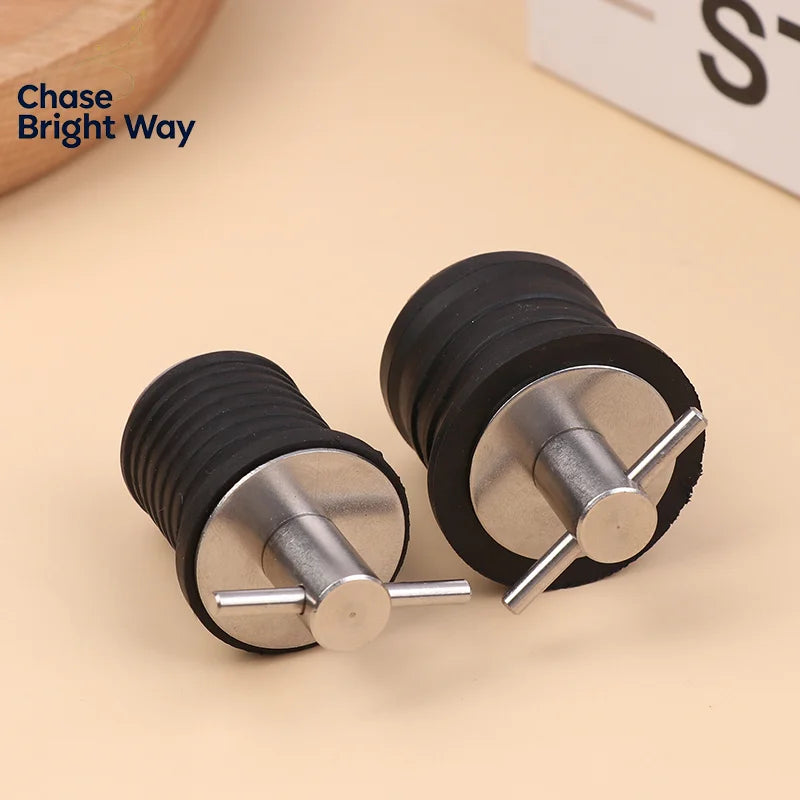 T-Handle Marine Drain Plug 25mm & 32mm Twist-Turn Rubber