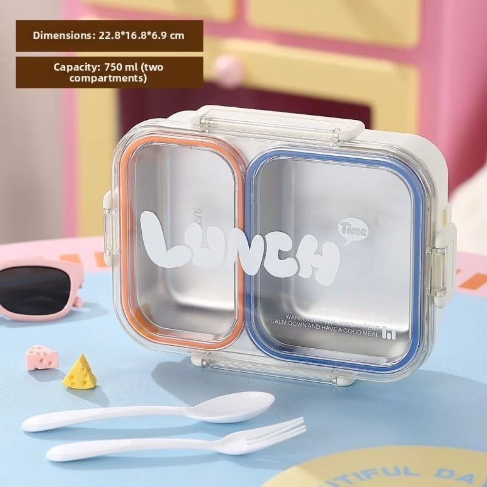 Stainless Steel Divided Lunch Box – Leakproof Food Container