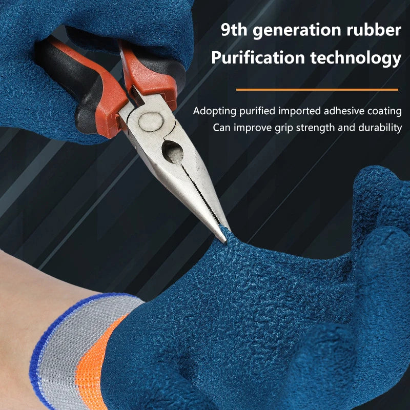 Rubber Work Gloves – Non-Slip Wear-Resistant Garden & Labor
