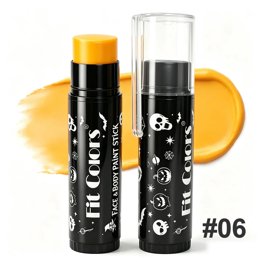 Halloween 14-Color Face & Body Paint Stick – Waterproof Matte
