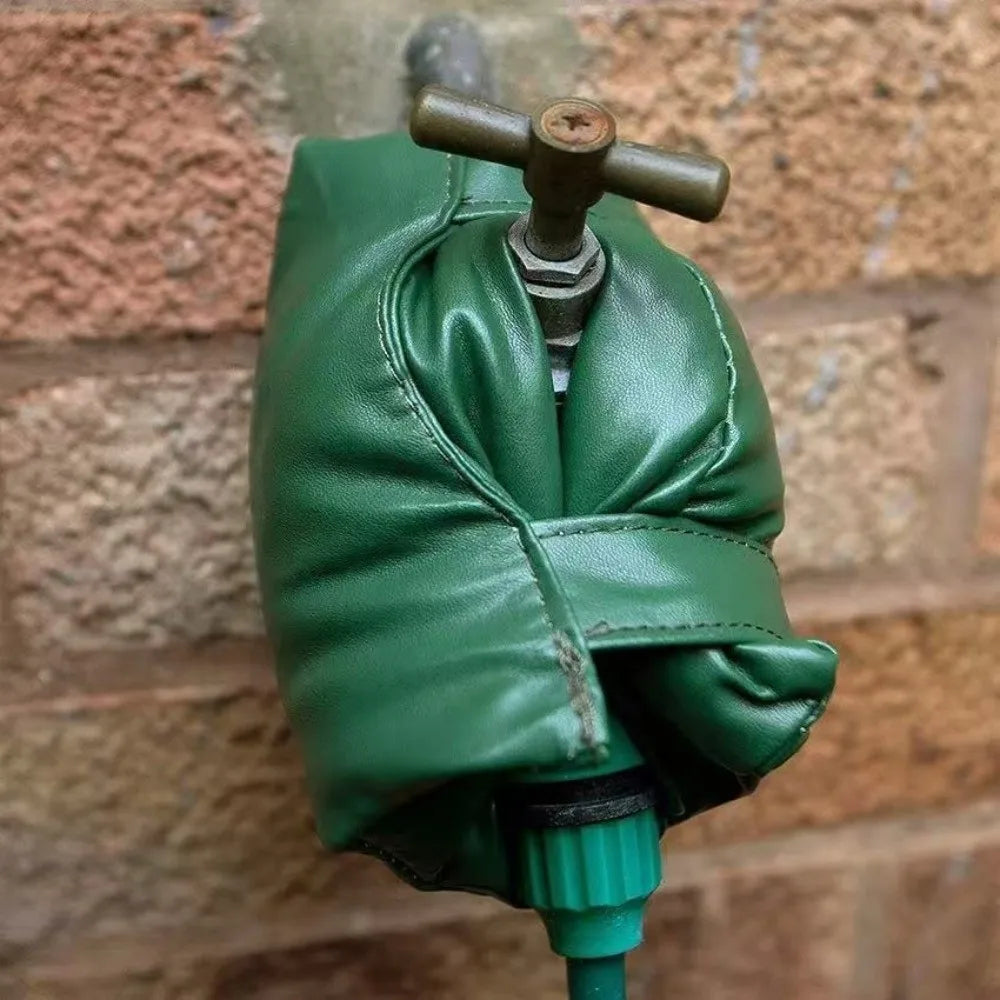 Leather Winter Outdoor Faucet Cover | Antifreeze Tap Protector