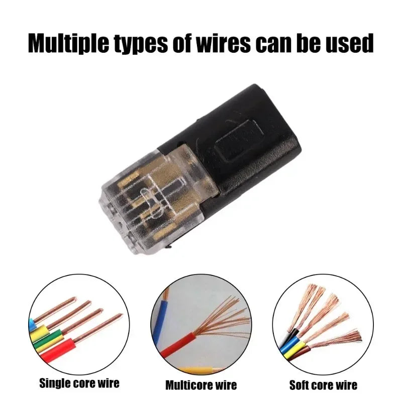 Waterproof 2-Pin Snap Wire Connectors with Locking Buckle