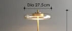 Vintage Mushroom Table Lamp – Walnut Brass Gold LED Bedside Light