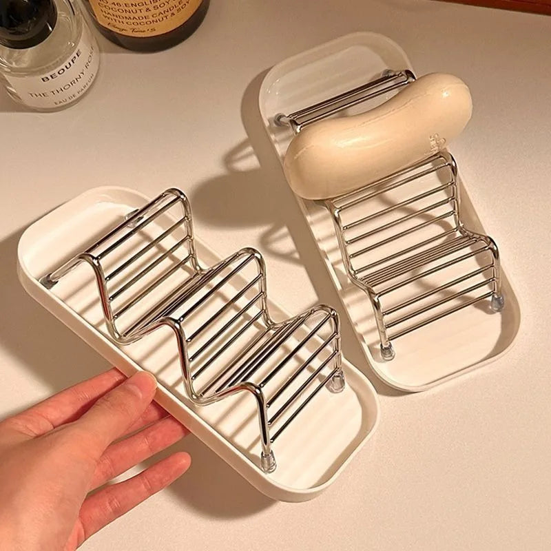 Stainless Steel Soap Rack with Drainage | Bathroom Soap Tray