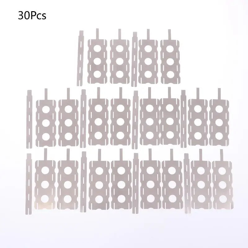 30-Pack 18650 Nickel Strips – Battery Spot Welding Sheets