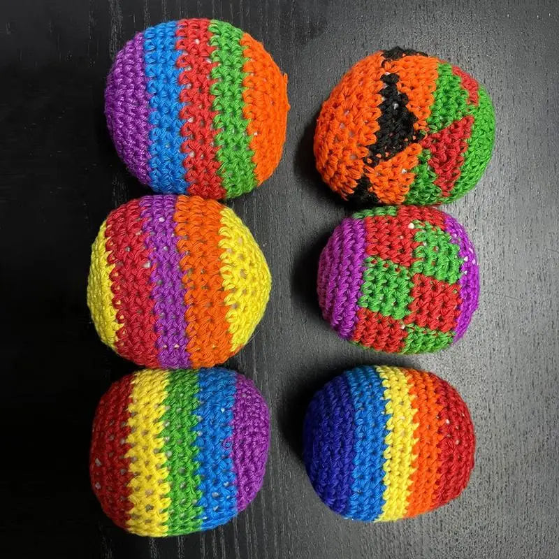 Handmade Plush Footbag Juggling Ball – Soft Hacky Sack Toy