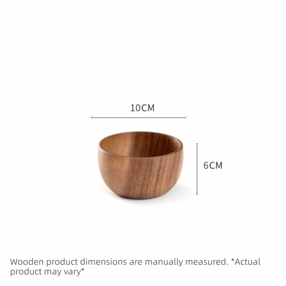 Japanese Handmade Wooden Bowl – Soup, Salad & Rice Tableware