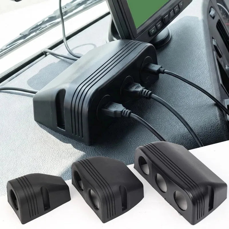 Car Power Socket Tent Base – 1/2/3 Hole USB & Lighter Mount
