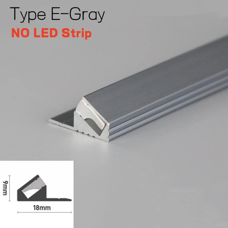 Recessed LED Aluminum Profile Channel & Silicone Diffuser Cabinet Light