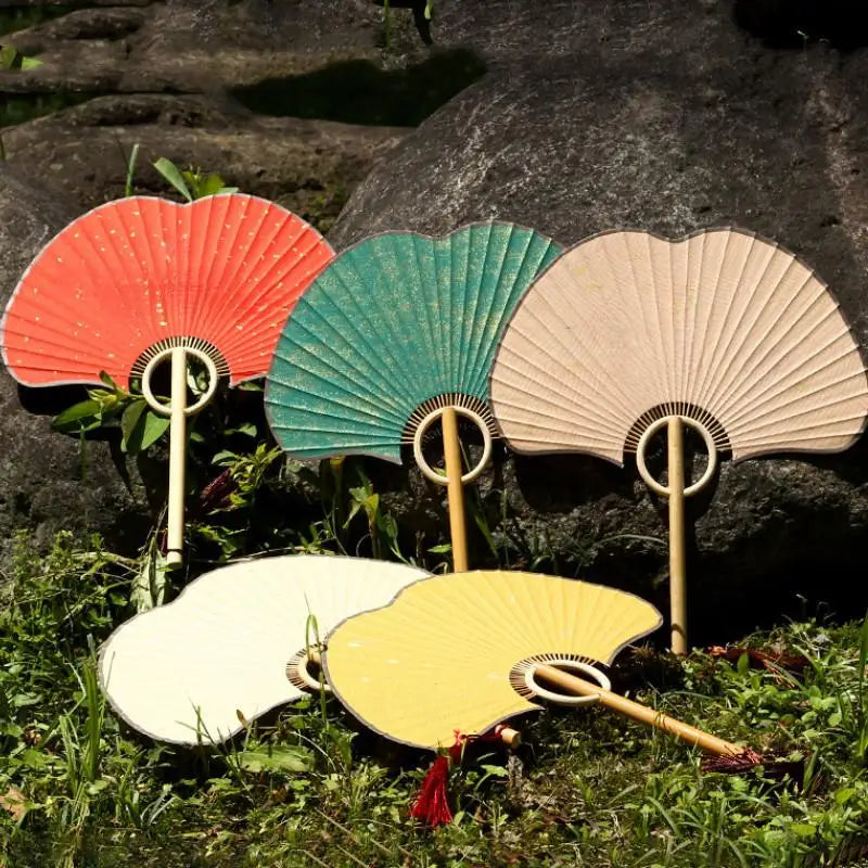 Ginkgo Round Bamboo Hand Fan – DIY Painting, Dance & Party