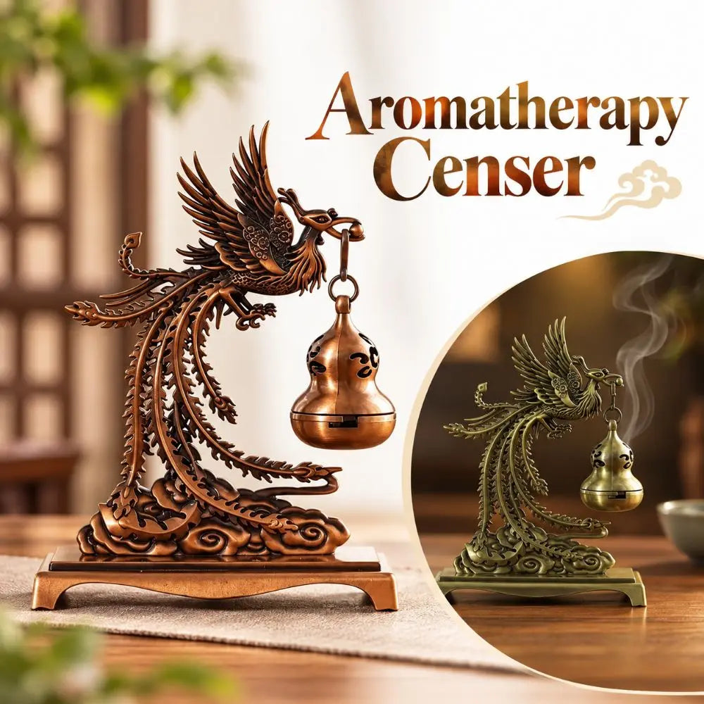 Retro Alloy Hollow Incense Burner – Gourd Pendant Censer