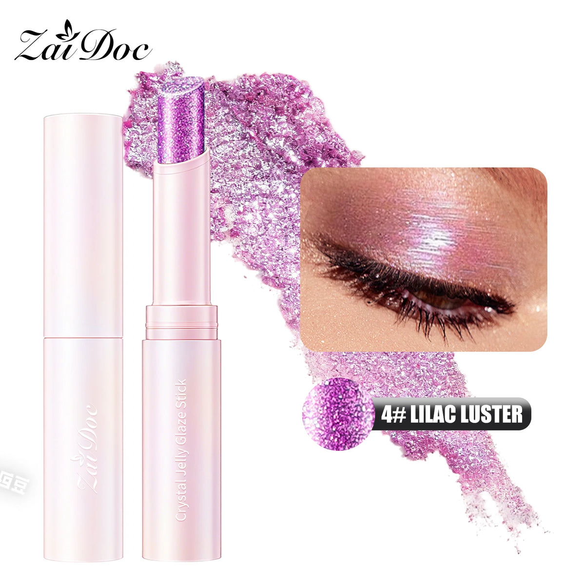 Zaidoc 5-Color Pearl Shimmer Eyeshadow Stick Set | High Pigment