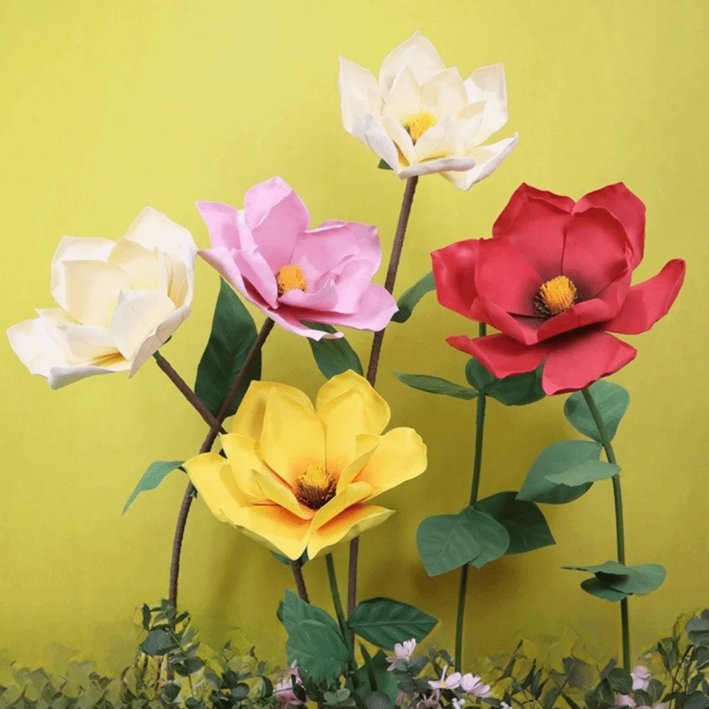 Giant 45CM Artificial Magnolia Flower – Silk Foam Home Décor