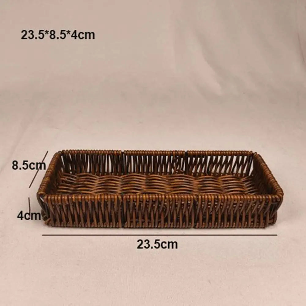 Handwoven Wicker Serving Basket – 6 Styles Bread & Fruit