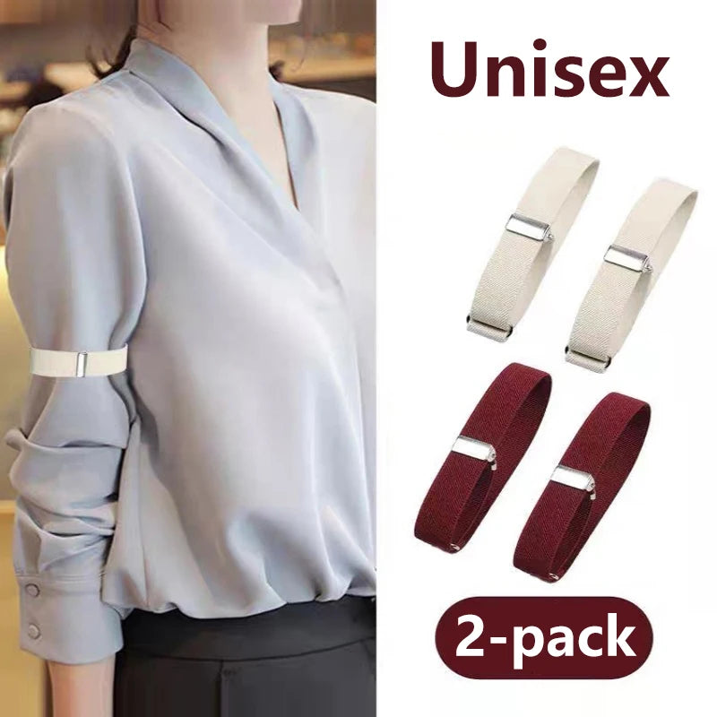Elastic Shirt Sleeve Holders – Adjustable Arm Garters (1 Pair)