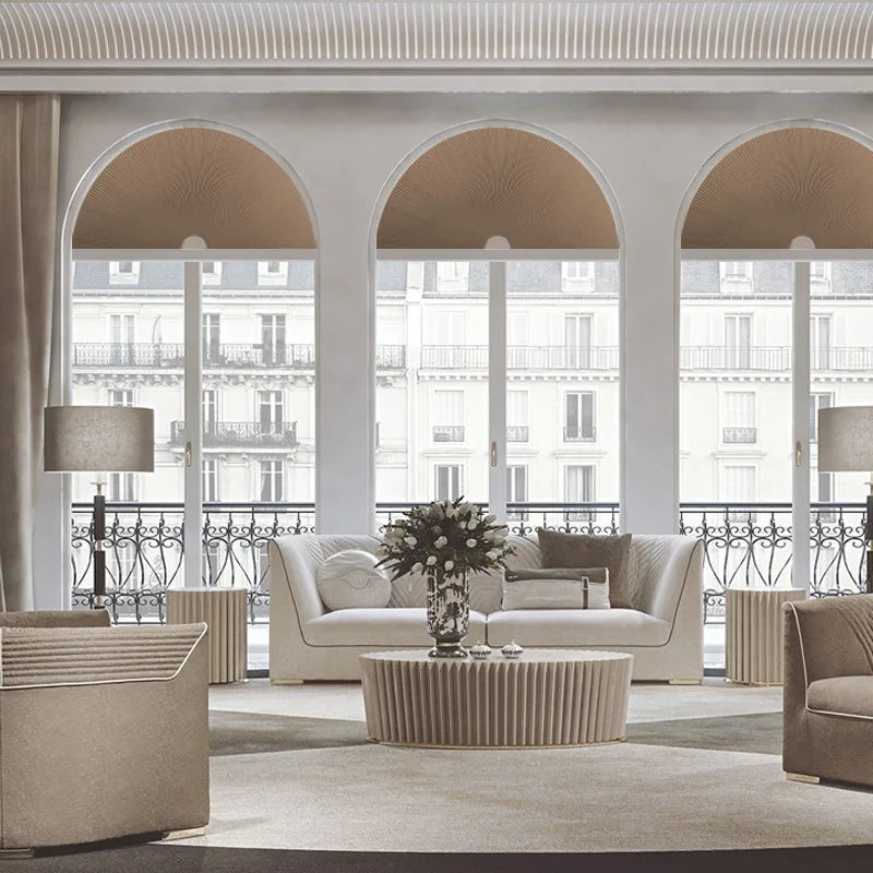 Semi-Circular Honeycomb Blinds | Arched Window Light Filtering Shade
