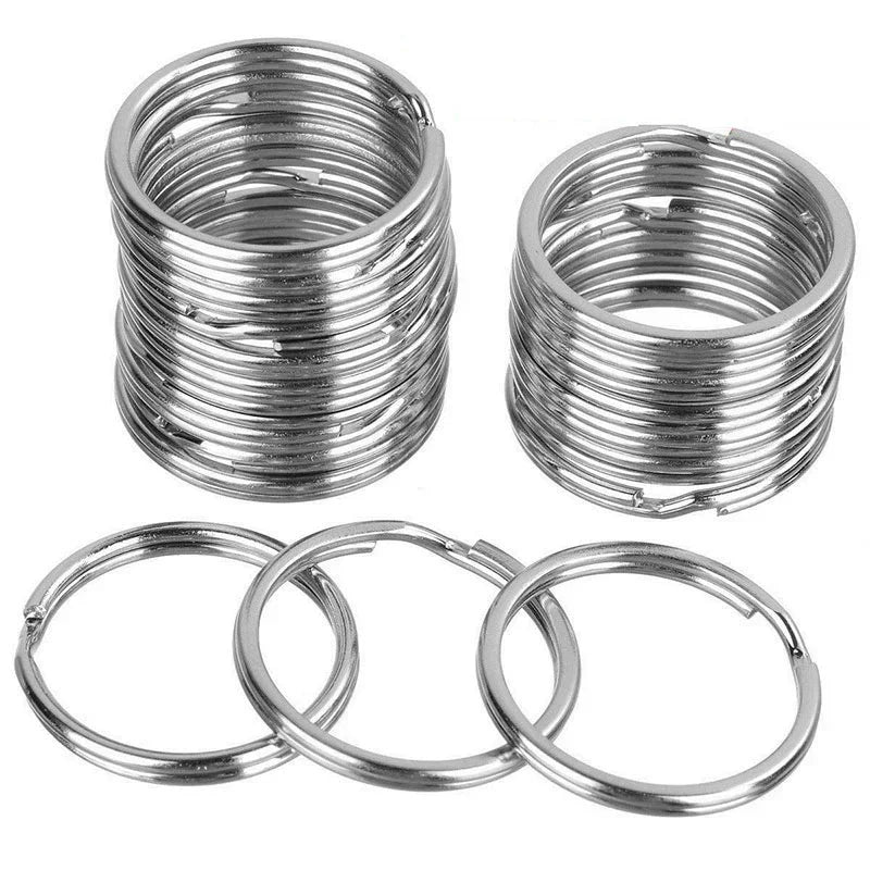 Stainless Steel Split Key Rings Anti-Rust 20mm 25mm 30mm