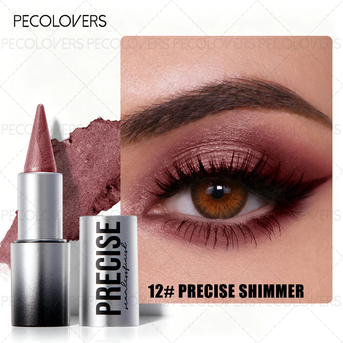 PECOLOVERS Matte Eyeshadow Palette & Waterproof Pencil Set