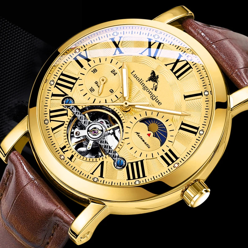 Tourbillon Skeleton Automatic Mechanical Watch for Men