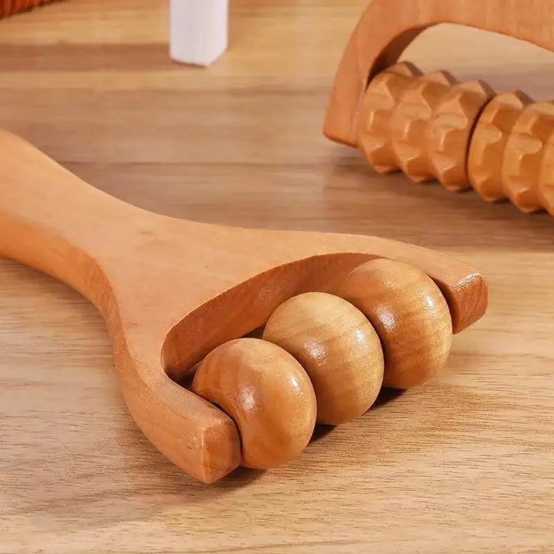 Wooden Roller Massager – Compact Body, Neck & Shoulder Tool