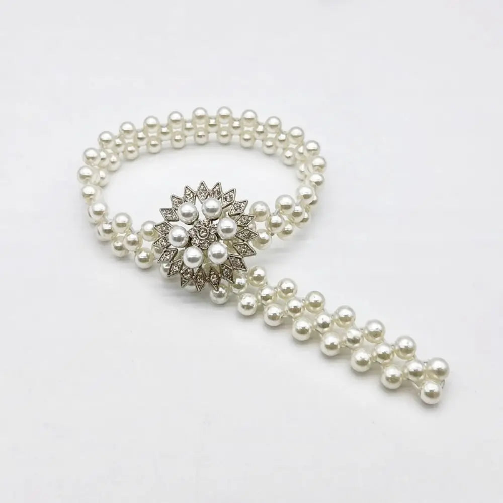 Pearl Curtain Tieback Holdback – Elastic Adjustable Strap