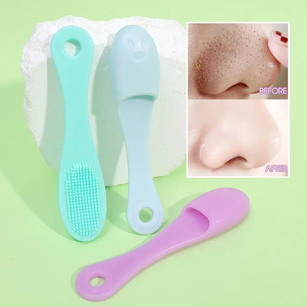 Silicone Nose Scrub Brush – Double-Sided Facial Pore Cleaner