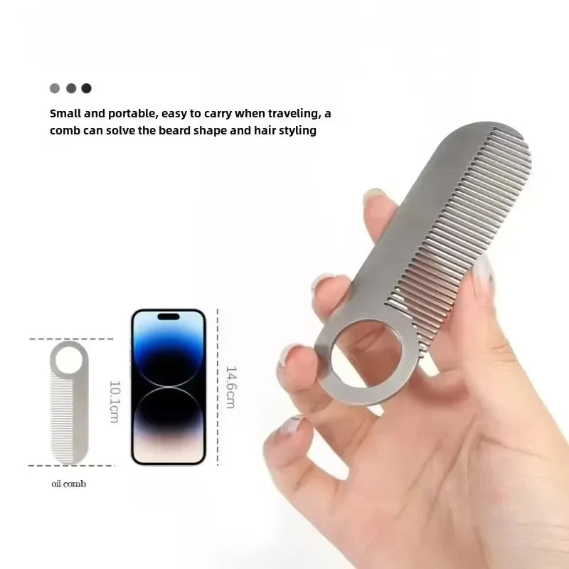 Stainless Steel Men's Beard Comb – Pocket Mini Mustache Comb