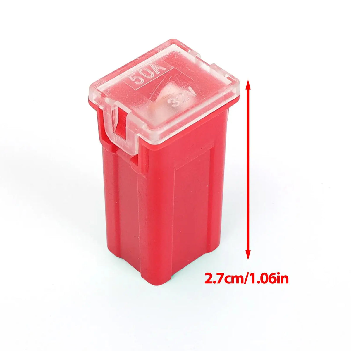 Small Square Slow Blow Automotive Fuse 32V 20A–80A | 10-Pack
