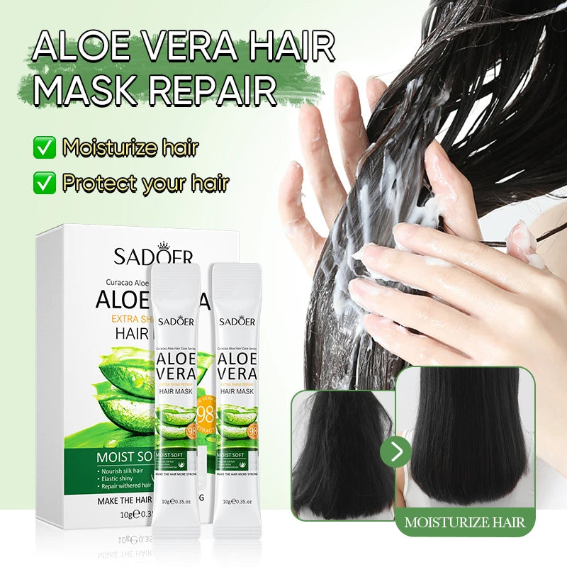 SADOER Aloe Vera Hair Mask 20 Pack – Moisturizing Treatment