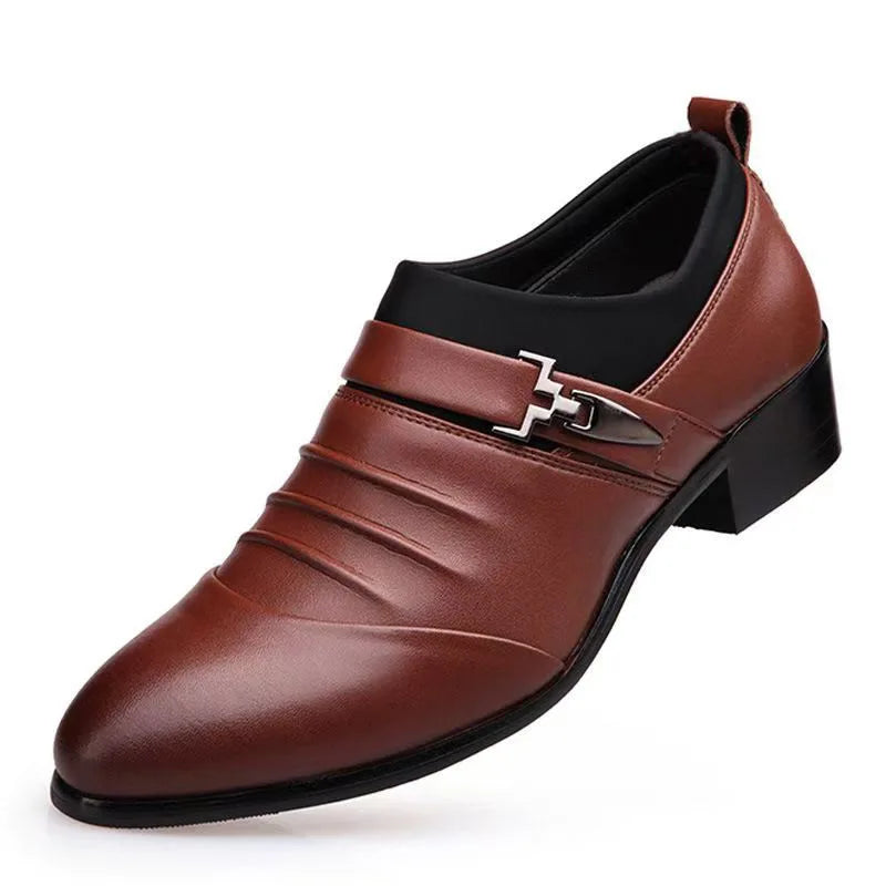 LEDP Men's Oxford Slip-On Dress Shoes – Formal Business Loafers