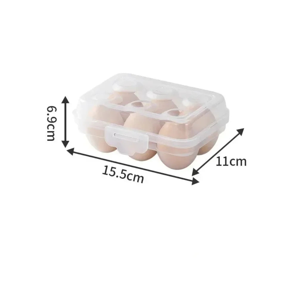 Stackable Plastic Egg Holder with Lid – Transparent Egg Organizer