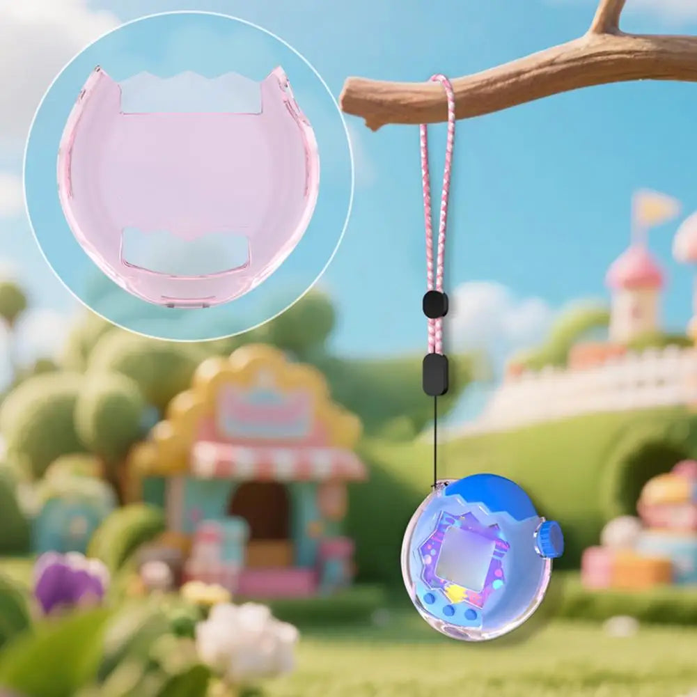 Tamagotchi Paradise Clear Protective Case with Lanyard | PC Cover