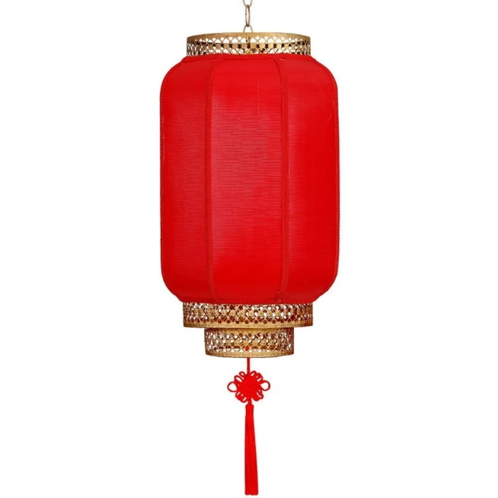 Antiqued Waterproof Red Chinese Lantern | New Year Décor