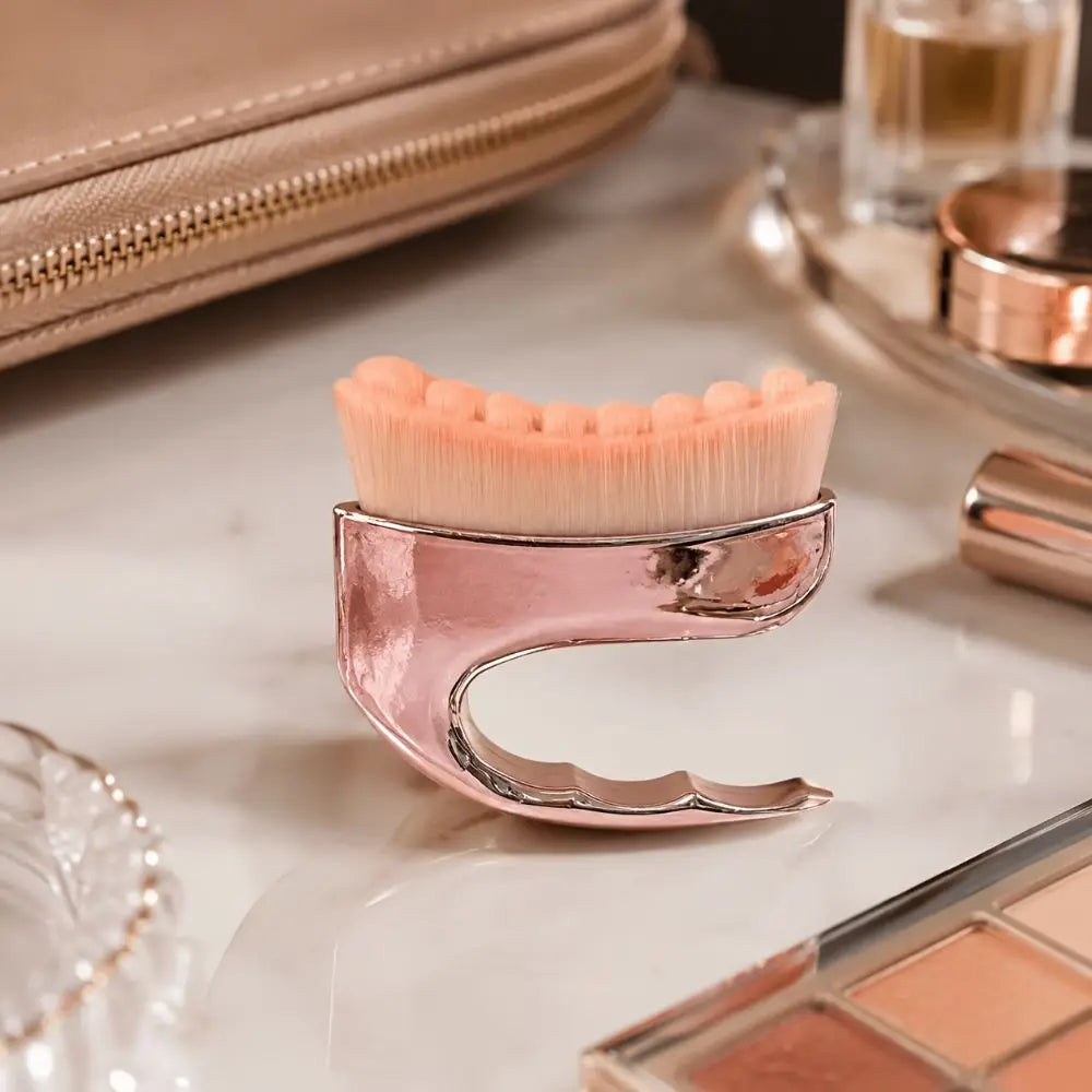 Soft Bristle Face & Neck Massage Brush | Ergonomic Handle