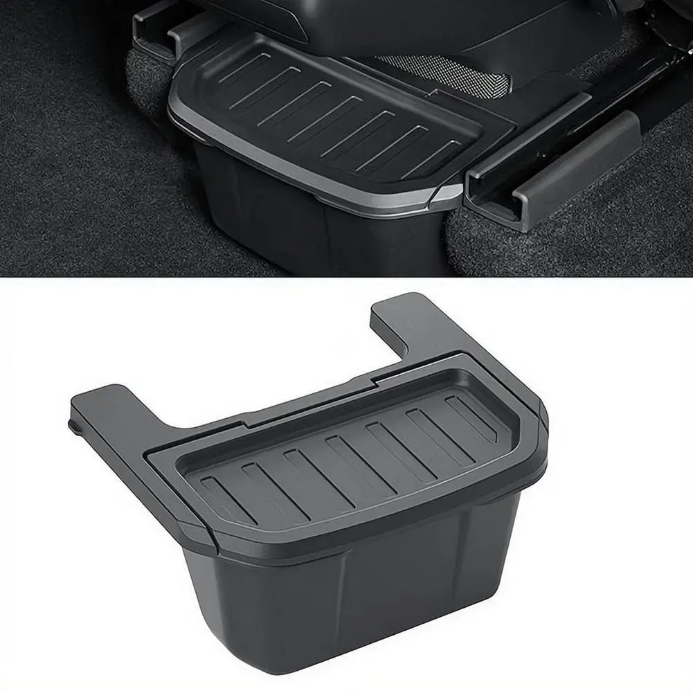 Tesla Model Y 2025–2026 Rear Armrest Storage Box | TPE Black