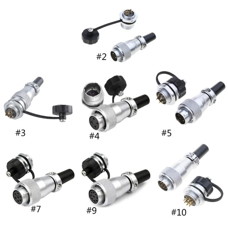 WEIPU WS16 Waterproof Aviation Connector Male Socket 2–10 Pin