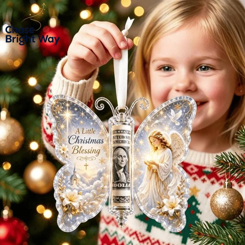 Christmas Money Holder Ornament | Acrylic Cash Gift Pendant