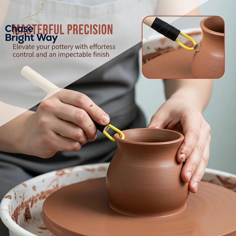 Pottery Polishing Rod – 5-Loop Clay Trimming Pen for Ceramics