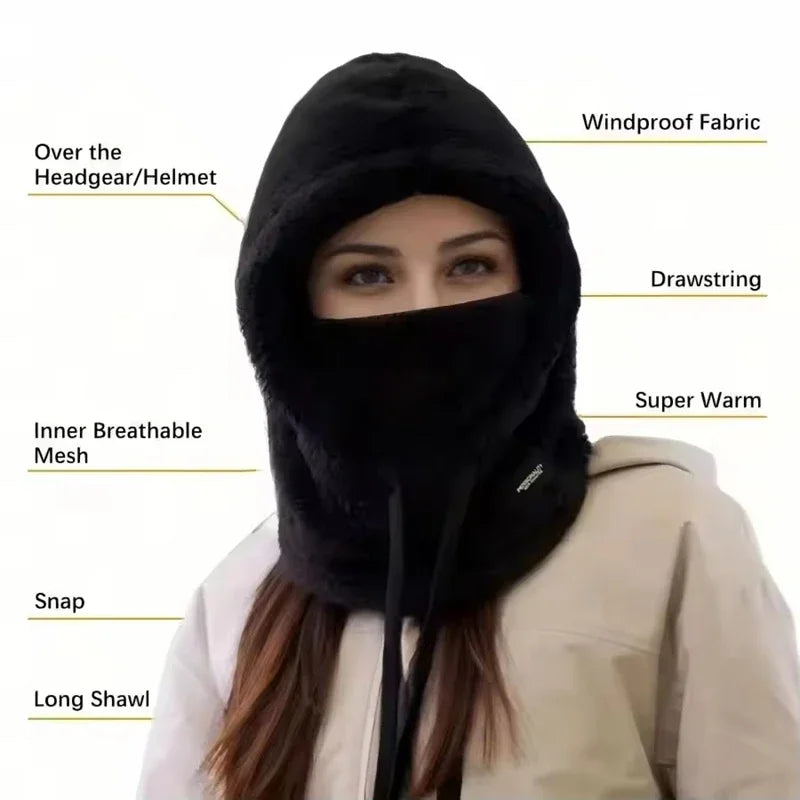 Windproof Fleece Balaclava Full Face Mask – Winter Ski & Cycling