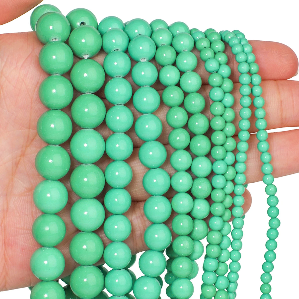Turquoise Blue Howlite Round Beads 3–10mm | DIY Jewelry Making