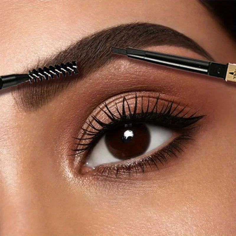 Waterproof Double-Ended Eyebrow Pencil – Ultra-Fine Tip & Spoolie