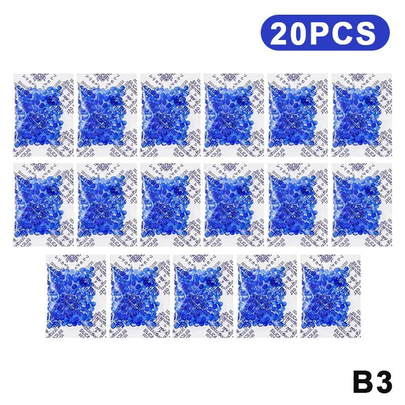 Reusable Silica Gel Desiccant Sachets – Moisture Absorber 5–30 Pack