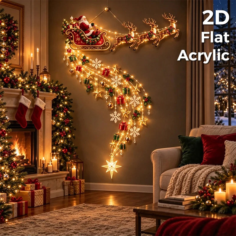 Christmas LED Cascading Waterfall Wall Light | Warm White Glow